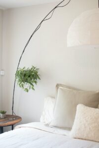 white pillows on a bed