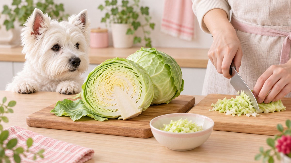 犬に与えられるキャベツの芯と葉