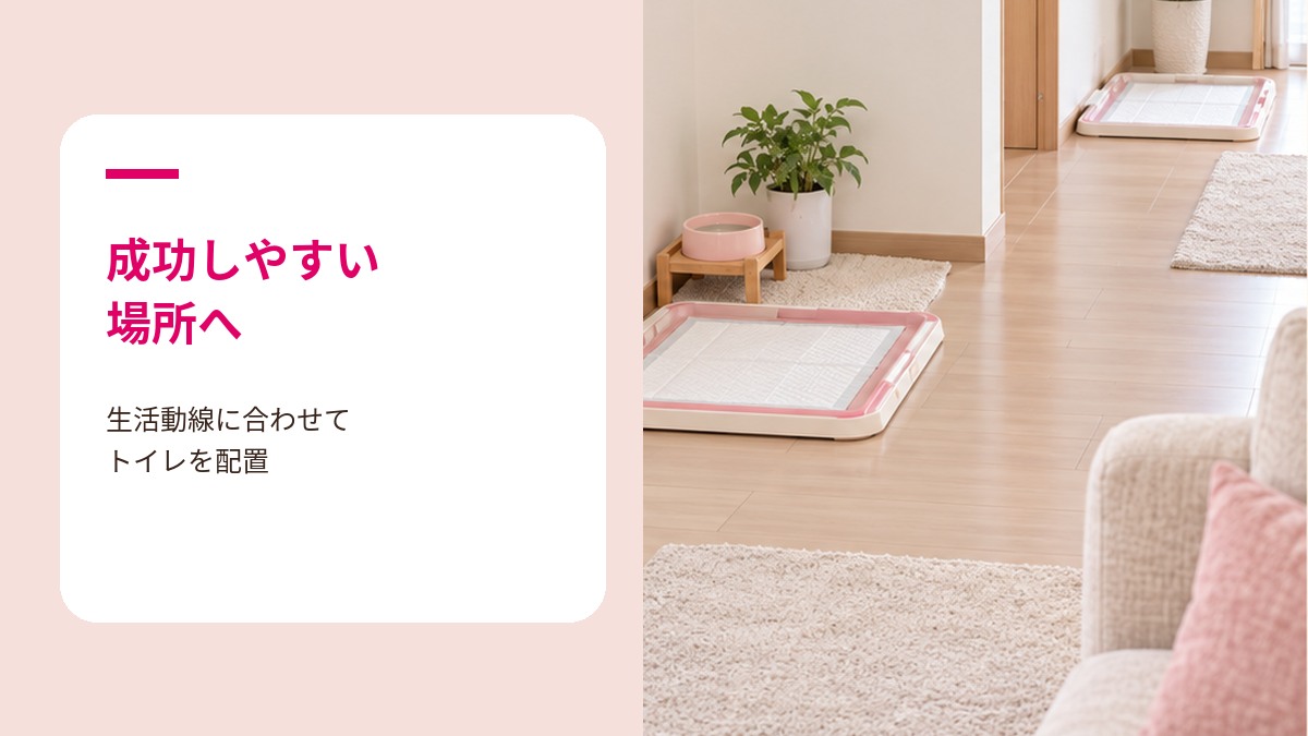 犬が使いやすいトイレシートの設置例